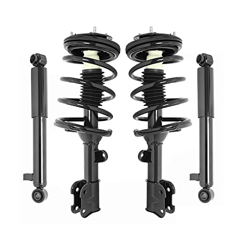 COMPLETESTRUTS - Front Complete Strut Assemblies with Coil Springs and Rear Shock Absorbers Replacement for 2007-2009 Hyundai Santa Fe - Set of 4
