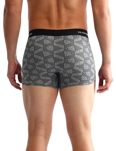 Image of U.S. Polo ASSN. Mens OET14 Anti Microbial Printed Underwear Trunks - Pack of 3