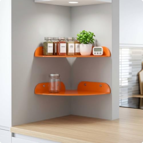Estante acrílico para baño y hogar, repisa triangular de diseño moderno, arcoíris 8