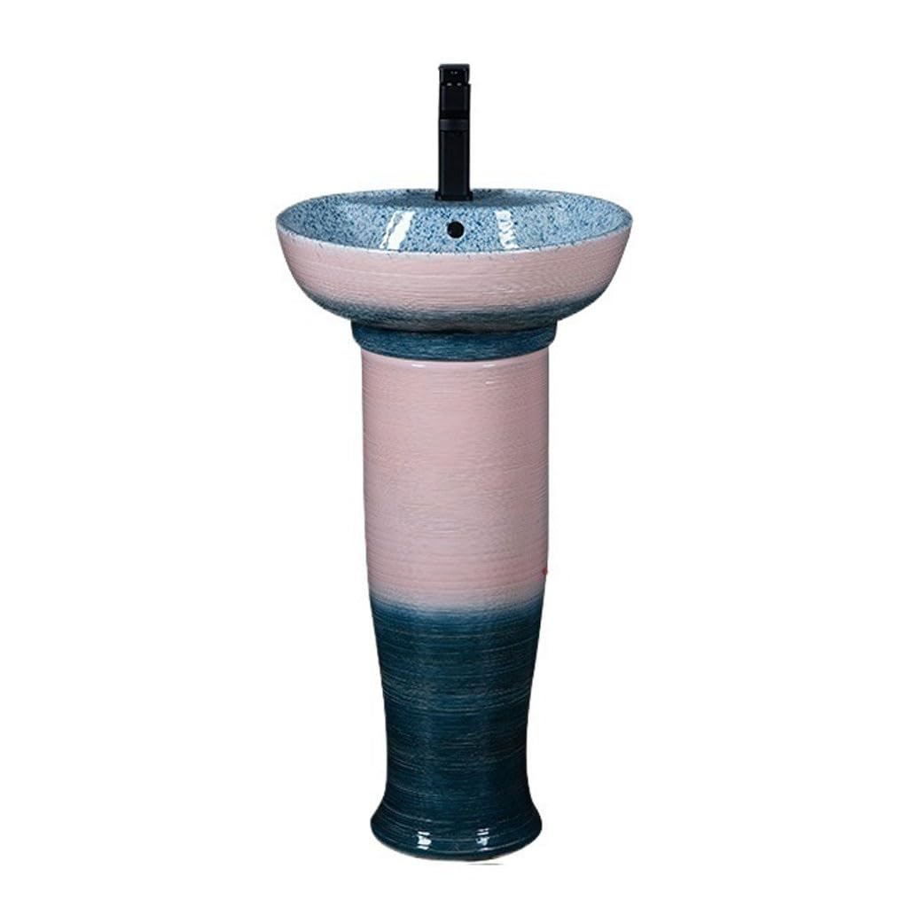 Aertsdfgt A Vessel Sink Balcony Personalized Washbasin Home Rt Bathroom Floor-Standing Creative Column Basin