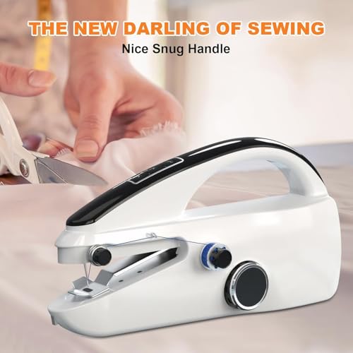 CJC Handheld Sewing Machine,Sewing Machine for Beginners,Two Speed Adjustment Electric Handheld Mini Sewing Machines,Easy to Use and Fast Stitch Suitable for Clothes,Fabrics,DIY Home Travel (Black)