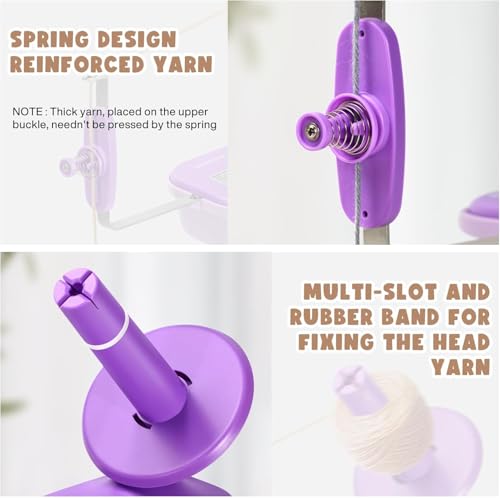 Image of MIAOKE Electric Yarn Ball Winder, High Speed Three Gears Adjustable 4-10oz Large Automatic Winder for Crocheting, Convenient and Easy to Use, Good Helper for Knitting Enthusiast-Charm Purple