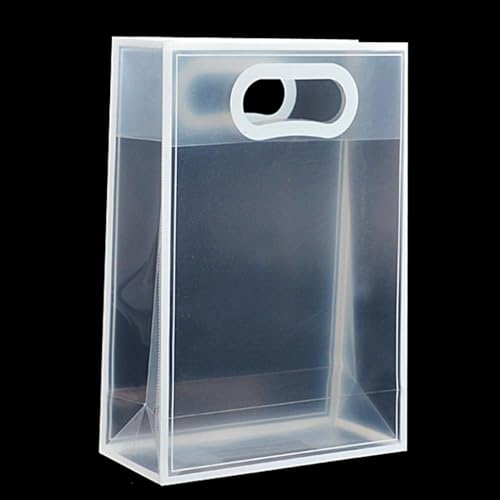 Bolsa de mão para pequenas empresas, bolsa de casamento transparente para embalagem de convidados (M, branco)