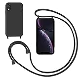 GoodcAcy Funda con Cuerda para iPhone XR,Negro