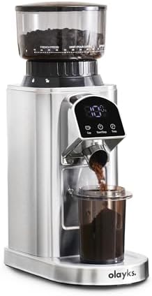 olayks. Conical Burr Coffee Grinder Electric Coffee Bean Grinder with 48 Precise Settings, Anti-Static Coffee Grinders for Home Use, Adjustable Conical Burr Mill for Espersso/Drip/French Press