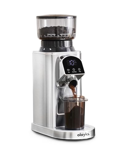 Opiniones de Molinillos de café eléctricos con conos - solo los mejores. 45 olayks. molino de cafe electrico, molinillo de granos de café con 48 ajustes precisos, molinillos de café antiestáticos para uso doméstico, molino cónico ajustable para...