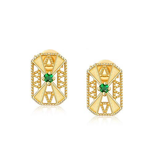 Boucles d'oreilles émeraude géométriques pour révéler votre éclat