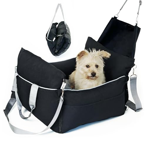 TINYBEAST Foldable Dog Car Seat for Small Dogs
