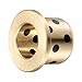uxcell Flanged Sleeve Bearings 16mm Bore 22mm OD 20mm Length 29mm Flanged Dia 3mm Flange Thickness Wrapped Oilless Bushings Brass 2pcs