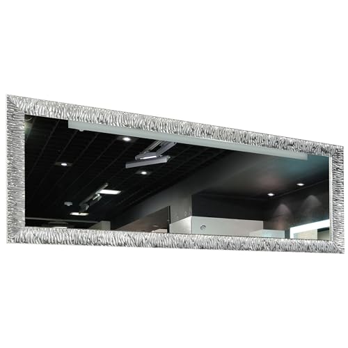 GaviaStore - Julie Silver 140x50 cm - Espejo de Pared Moderno (18 tamaños y Colores) grande Largo Cuerpo Entero hogar decoración Salon Modern Dormitorio baño Entrada plat