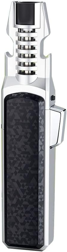 Butane Torch Lighter Jet Flame Refillable Kitchen Cooking Lighters,for Candle BBQ Grill (Without Butane)(Black)