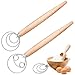 Batidora de harina y mantequilla de 2 piezas, batidora de repostería, batidora de mano con mango de madera para pizza, pastel, masa, pastelería, galletas artesanales, 13 * 9.6in