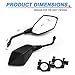 MICTUNING Universal Hawk-eye Motorcycle Convex Rear View Mirror - with 10mm Bolt, Handle Bar Mount Clamp Compatible with Cruiser, Suzuki, Honda, Victory and More