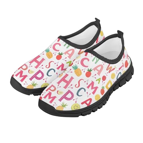 Boys Girls Slip On Shoes Kids Soft Casual Loafers Lightweight Non Slip Low Top Outdoors Walking Hiking Sneakers Black Sole Size 11-15