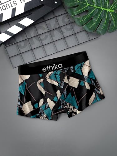 Image of Ethika Men's Extra Thin Elastic Underwear Long Comfortable Ice Silk Breathable Comfort Brief-Boxer-Trunks Imported Material Pack of 3 (in, Alpha, XL, Multicolor)