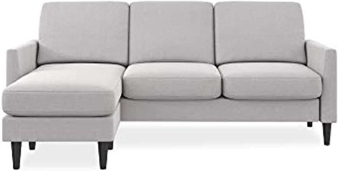 Sofa Sectional, Light Gray Linen