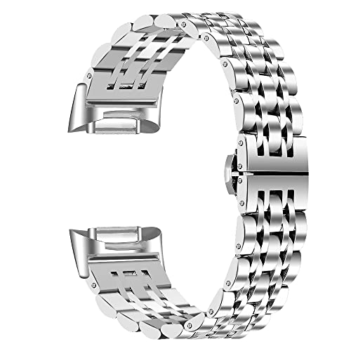 Bracelet Fitbit Charge 5 acier inoxydable maillons métalliques homme femme