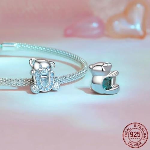 Abalorio de plata oso con ópalo joya de moda para el día a día 4