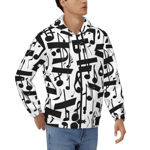 Sweat à capuche décontracté homme noir à manches longues taille L