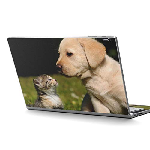 igsticker Surface Book / Book2 / Book3 13.5inch ブック2 専用 スキンシール サーフェス ブック2 カバー ケース フィルム ステッカー アクセサリー 保護 002794 アニマル 犬 猫 動物 写真