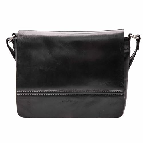 Gerry Weber - Schultertasche Damen, Umhängetasche in Schwarz, Handtasche aus echtem Leder