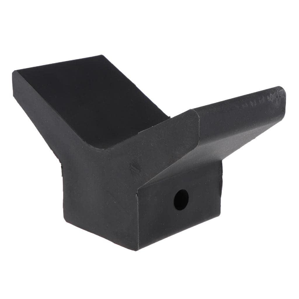 jojomis 6 Inch Mounting Width Boat Trailer Non Marking Black Molded Rubber V Bow Stop for Winch Stand Attachment