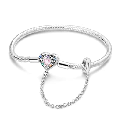 KUNSIR Joyería Pulsera de Mujer plata 925 Compatible con Abalorios  Serpiente Pulsera Compatible con Pandora Abalorios Los Mejores Regalos para Chicas