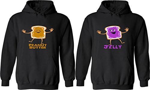 Peanut Butter & Jelly - Matching Couple Hoodies - His and Her Love Sweaters
