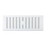 MAP Adjustable Plastic Air Vent Grille With Flyscreen Cover, White, 9" x 3"