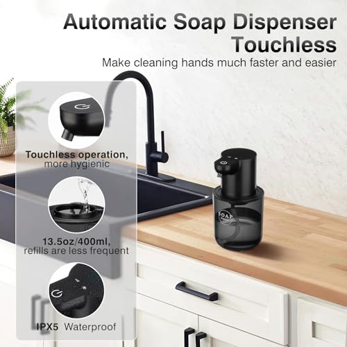 Xinkora Automatic Soap Dispenser Touchless, 4-Level Adjustable Foaming Hand Soap Dispenser thumb #2