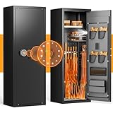 Atripark 10 Rifle Safe, Quick Access Gun Safes for Home Rifle and Pistols with Keyboard, Gun Safe with Adjustable Pistol Rack, Pockets and Removable Shelf Atripark 10 Rifle Safe, Quick Access Gun Safes for Home Rifle and Pistols with Keyboard, Gun Safe with Adjustable Pistol Rack, Pockets and Removable Shelf
