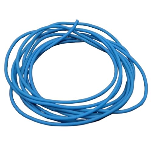 flexiable rubber Blue Natural Latex Rubber Bands Tensile Rubber Hoses 2mm 3mm 4mm 5mm 6mm Solid Stretch Tension Rope High Resilient Elastic Tube drain elastic (Size : 2 Meter, Color : OD 2mm)