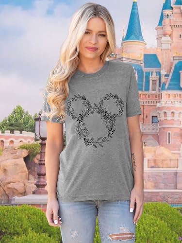 Image of Magic Kingdom Castle Shirt Holiday Short Sleeve Boho Clothes for Women
