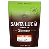 Santa Lucia Coffee - Nicaraguan Estate Decaf Roast - Low Acid, 91 Point, SHG, Small Batch Roasted, Farm Direct, 100% Single-Origin Ground Coffee, 1 Bag (16oz Each)