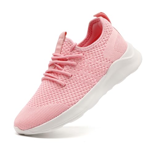 WYGRQBN Zapatos deportivos ligeros para caminar para mujer, tenis a la moda, deportivos, entrenamiento, gimnasio, para correr, Rosado, 37 EU