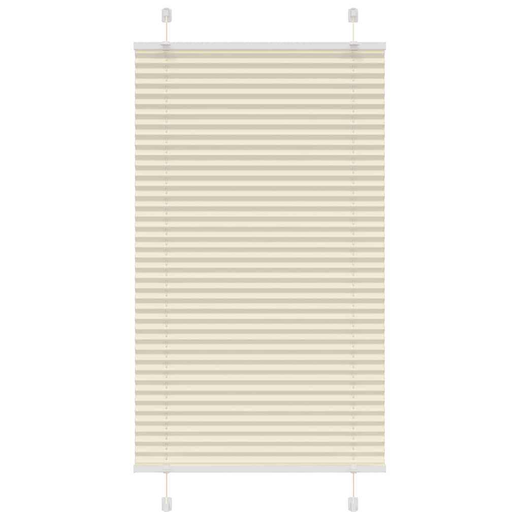 vidaXL Pleated Blind Cream 70x100 cm Fabric Width 69.4 cm Polyester, pleated window shade, pleated shade, concertina blind, plisse blind