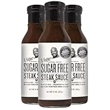 G Hughes Sugar Free, Steak Sauce - Gluten Free Steak Sauces, Sugar Free Steak Sauce, Sugar Free BBQ Sauces, Gluten Free BBQ Sauces, No Preservatives - 13 Oz (3-Pack)