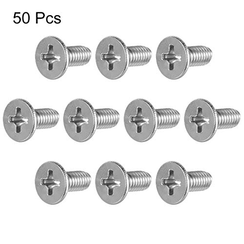 Uxcell A19062400UX0182 M4X10Mm Flat Head Machine Screws, Phillips Cross Screw thumb #3