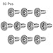 uxcell M4x10mm Flat Head Machine Screws, Phillips Cross Screw, 304 Stainless Steel, Fasteners Bolts 50Pcs