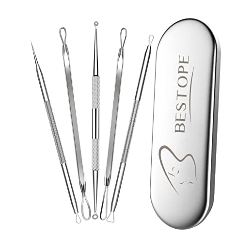 TAYTHI Blackhead Remover Tool, Pimple Popper Tool Kit, Blackhead Extractor tool for Face, Extractor Tool for Comedone Zit Acne Whitehead Blemish, Stainless Steel Extraction tools