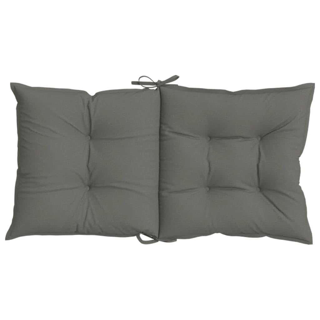 6 cuscini per sedia a schienale basso, 100 x 50 x 7 cm, tessuto in poliestere, con elastico antiscivolo e cordoncini, per sedia da giardino, balcone, terrazza, sala da pranzo, ufficio