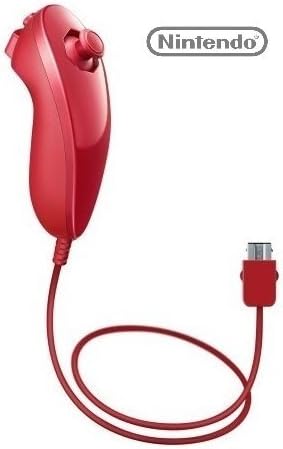 Nintendo Red Nunchuk for Wii U / Wii (Renewed)