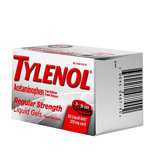 Tylenol Regular Strength Liquid Gels With 325 Mg Acetaminophen, Pain Reliever & Fever Reducer, 90 Ct #TOP4
