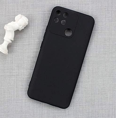 Image of Mobile Back Cover Case for Realme Narzo 50A (Silicone Case|CameraProtection|Black SC1510)