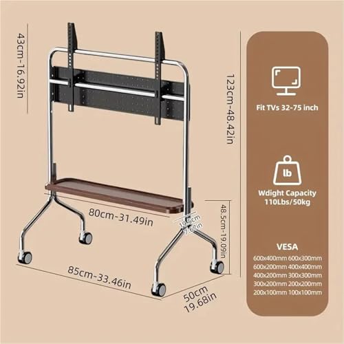 Soporte móvil para TV 32-75" acero inoxidable miniatura 2