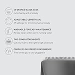 Panasonic Performance Hair Clippers with 2 Attachments and Adjustable Length Settings, Corded or Cordless Trimmer for Hair and Beard - ER-GC63-H (Silver) - Image 2