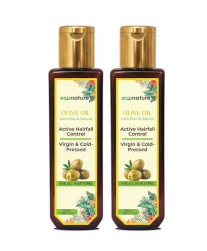 Image of Econature Virgin Cold-Pressed Olive Oil, 200ml+20ml Extra, Pack of 2