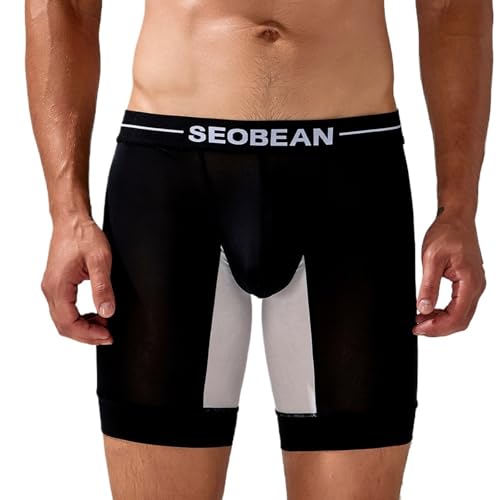 Mens Boxers Short Underwear Ice Silk Mens Long Leg Shorts Boxer Shorts Underpanties