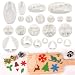 (Set of 22)Plastic Cookie Plunger Cutters Set Fondant Cutters and Molds for Cupcake Cake Topper Decorating Tools Holiday Baking snowflake Christmas Tree/holly Leaf/sled/Snowman/Jingling Bell/deer