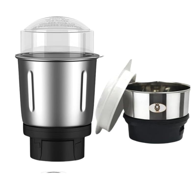 Stainless Steel Combo (Mini 180 Ml & 500 Ml) JAR Set one for Mixer Grinder, Compatibility with all mixer grinders with 2 slots of Jar fitting with 4 teeth coupler-image-43